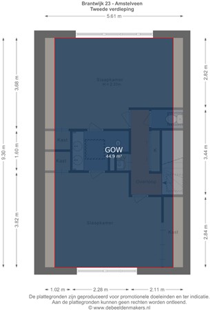 Floorplan - Brantwijk 23, 1181 MS Amstelveen